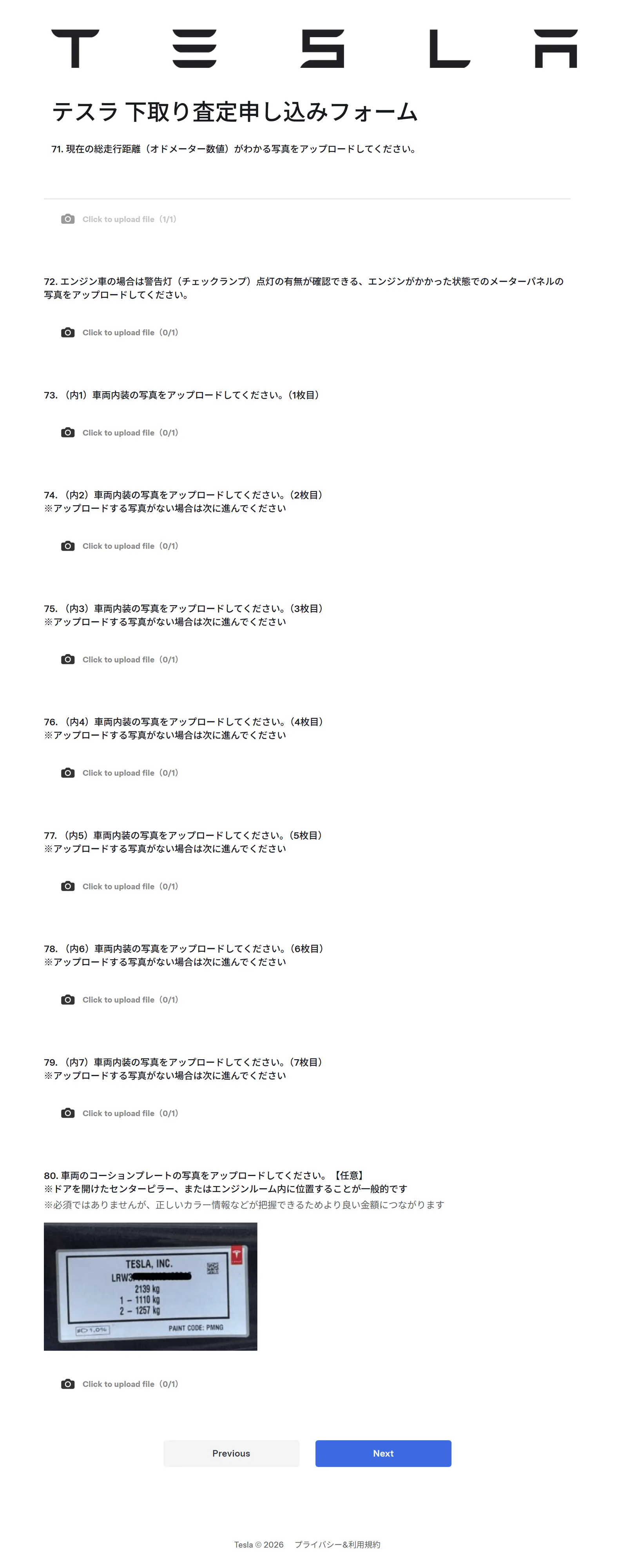 tesla-shitadori-form-screenshot