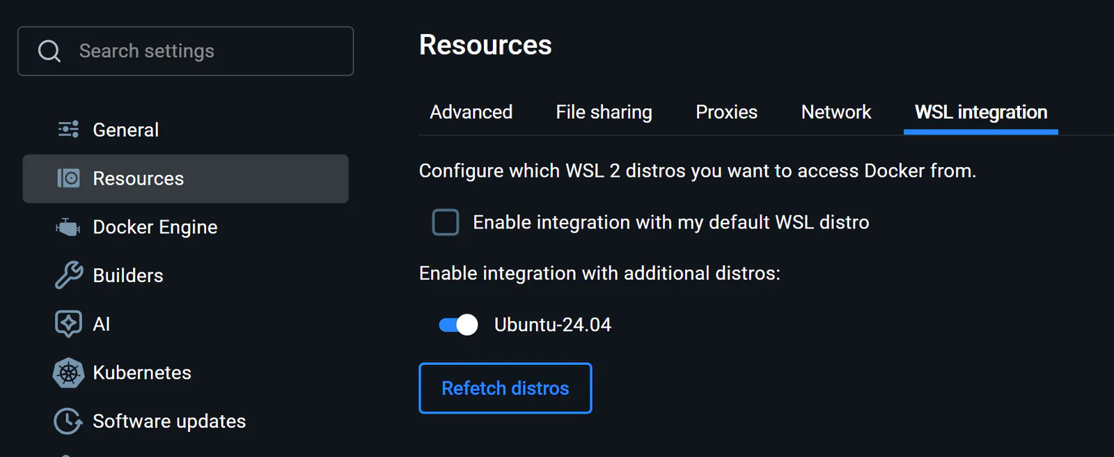 docker-wsl-integration
