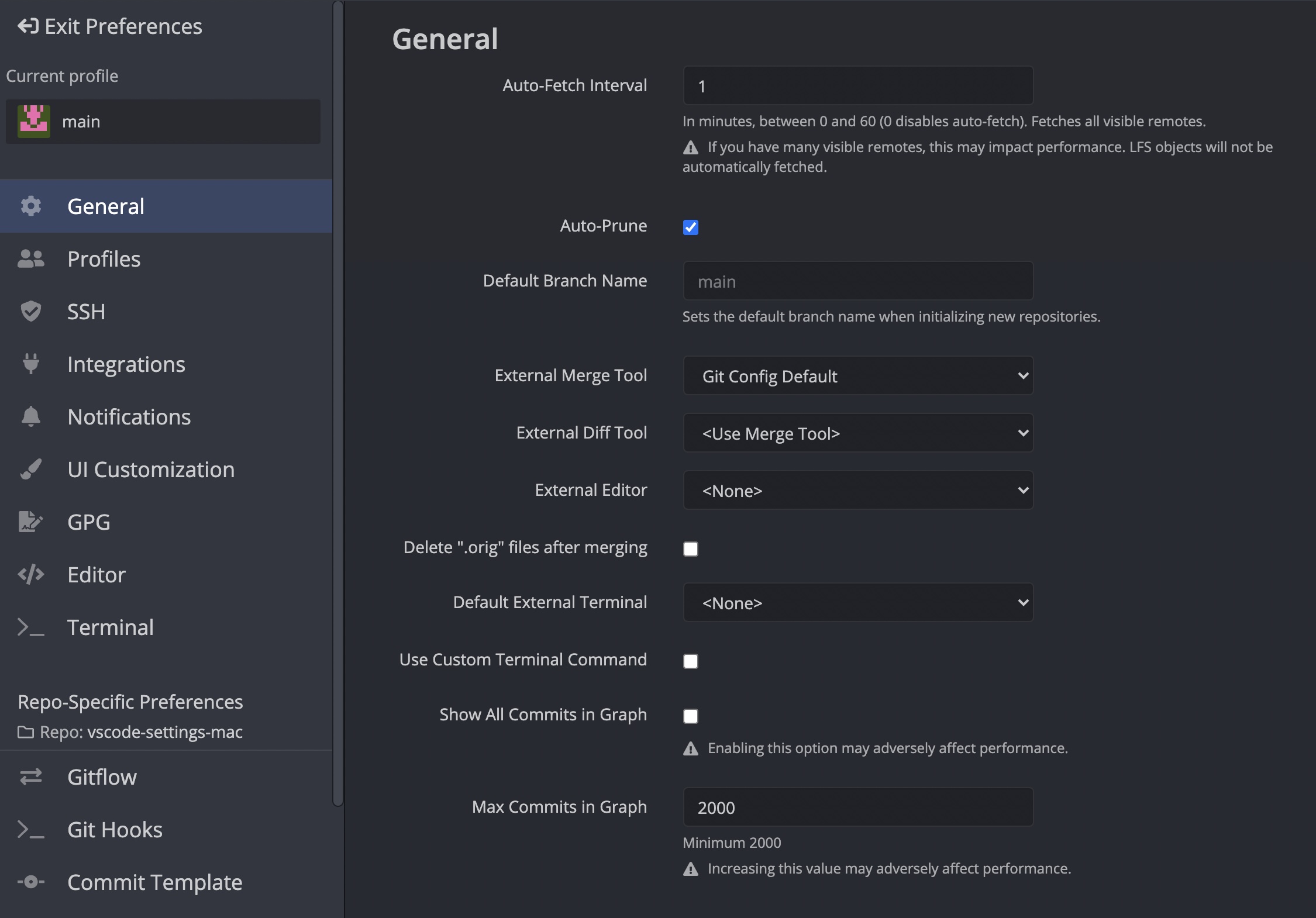 gitkraken-settings-general
